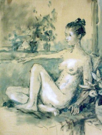 21 Ana (drawing in Oil)